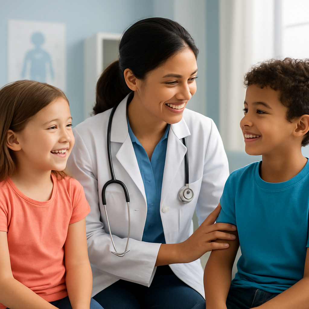 Children receiving healthcare support